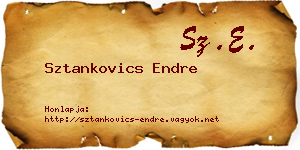 Sztankovics Endre névjegykártya